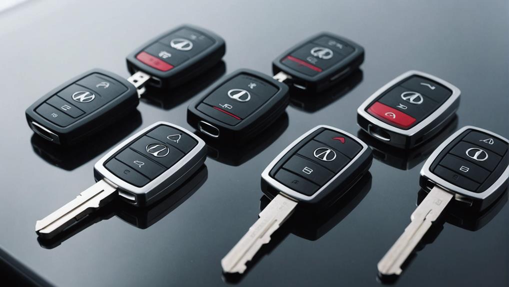 acura tl key variations