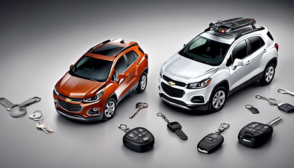 chevrolet trax key varieties