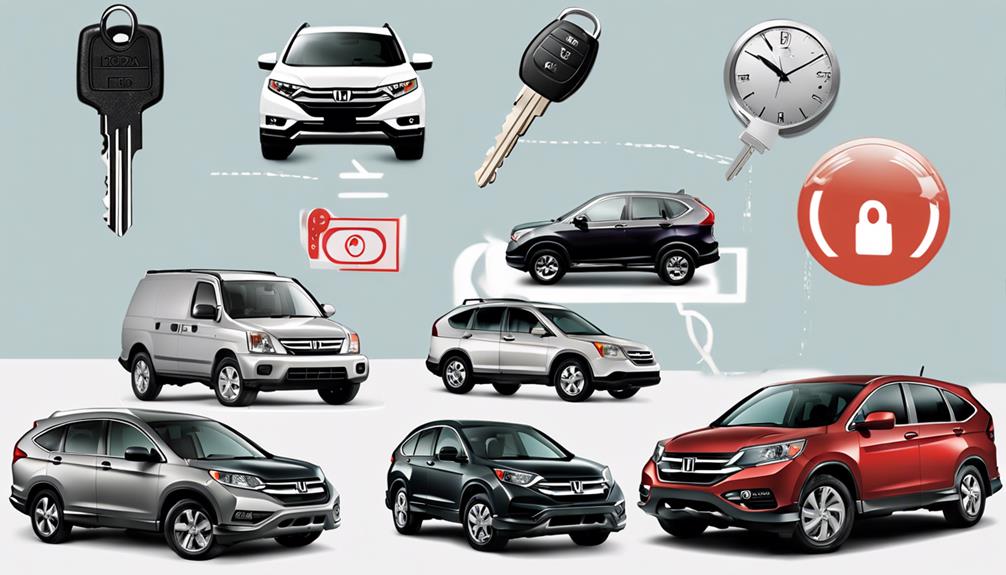 honda crv key types