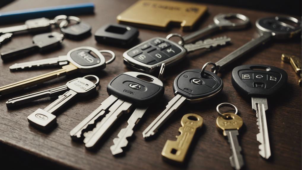 variety of lexus keys