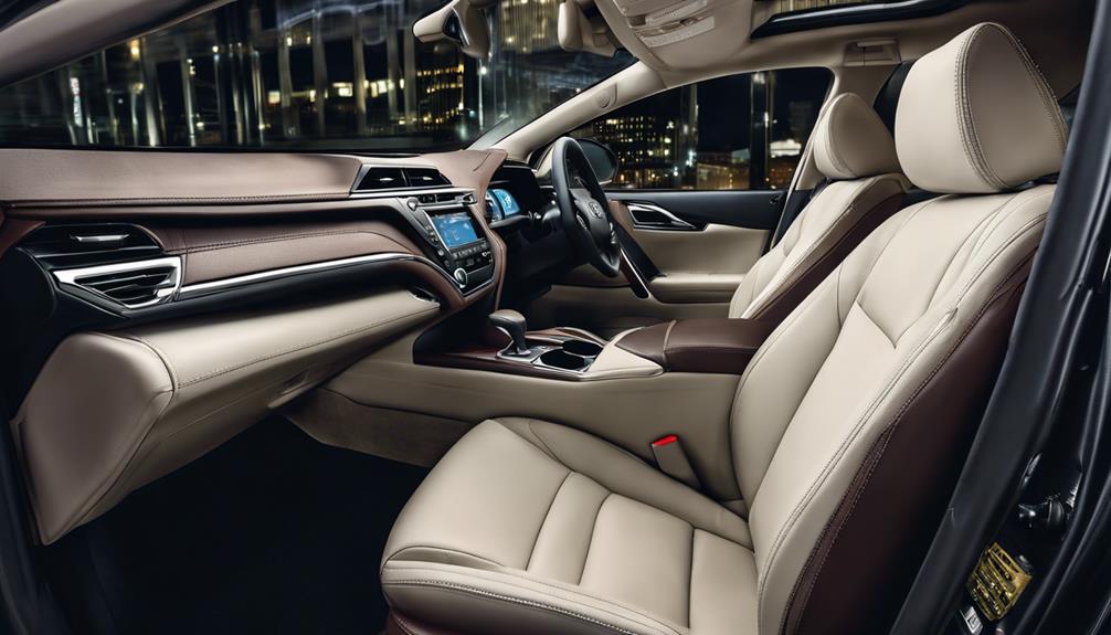 luxurious interior with leather