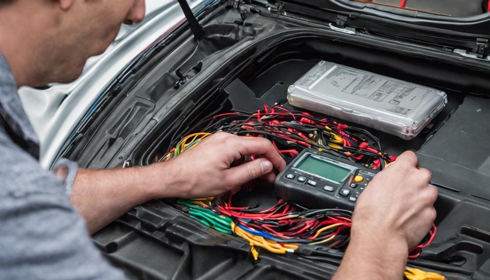 fixing car trunk wires