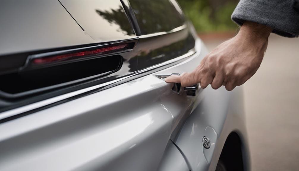 unlocking car trunk latch