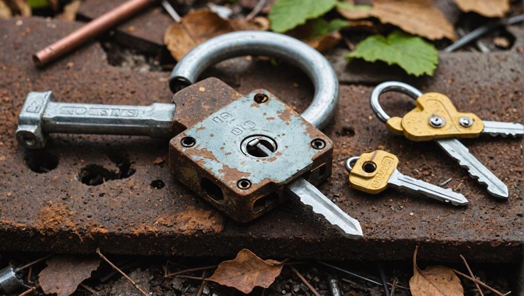 locks accumulating debris problems