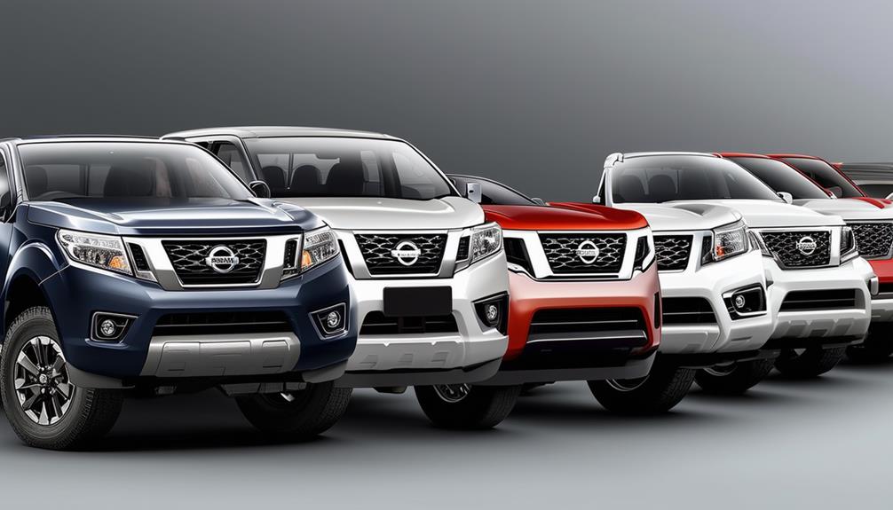 nissan frontier model comparison