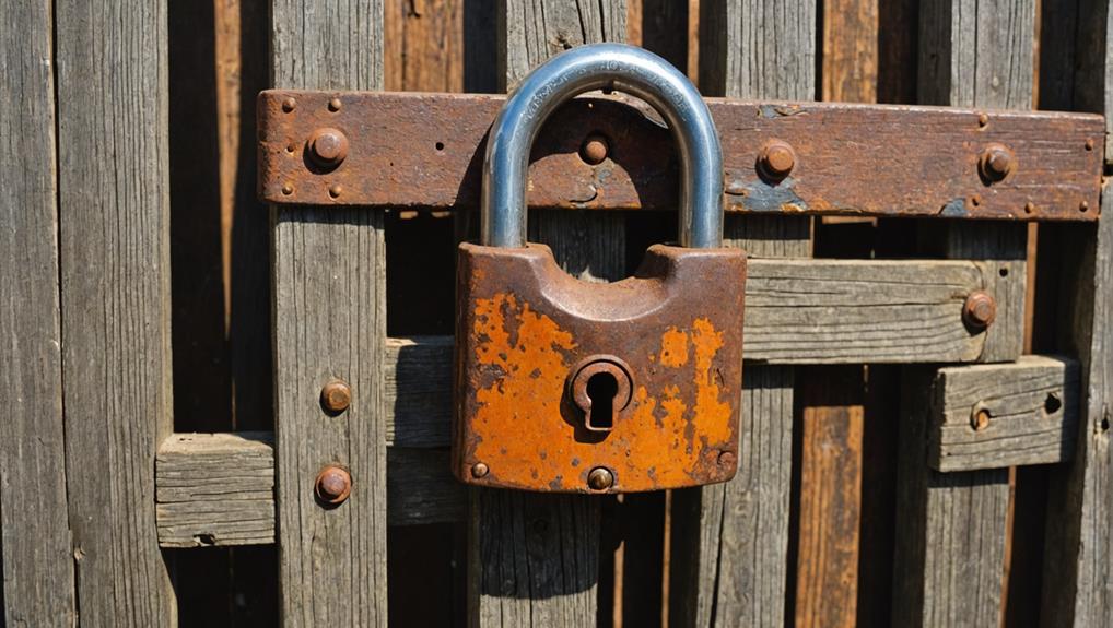 rusted locks pose vulnerabilities